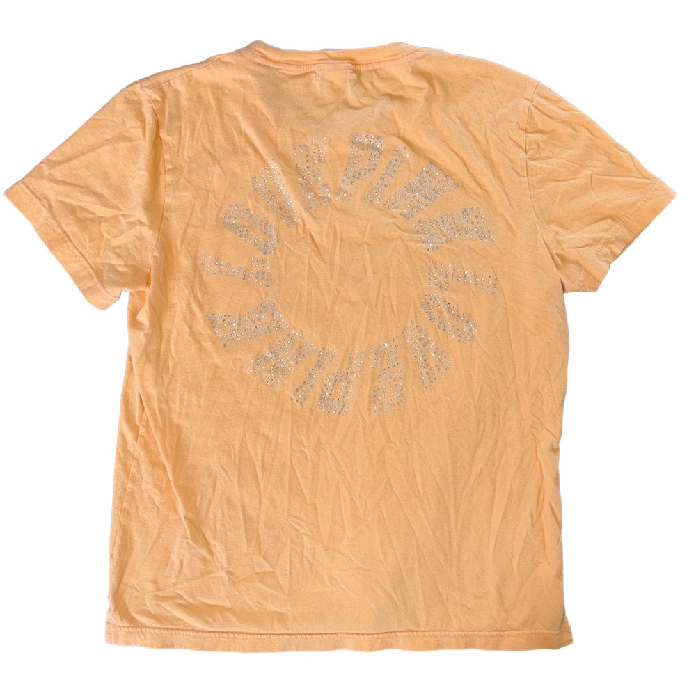 Victoria's Secret Orange Bling Shirt Y2k Bedazzled Size Large